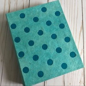 Blue Dotted Notebook w/Handmade Paper